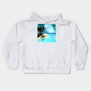 Beautiful tropical island Kids Hoodie